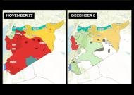 以叙利亚为例：反对派的战斗在11张地图上显示了11天